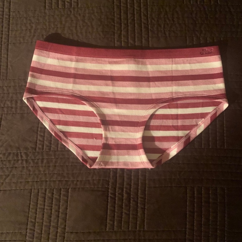 Victoria's Secret Pink and White Striped Briefs